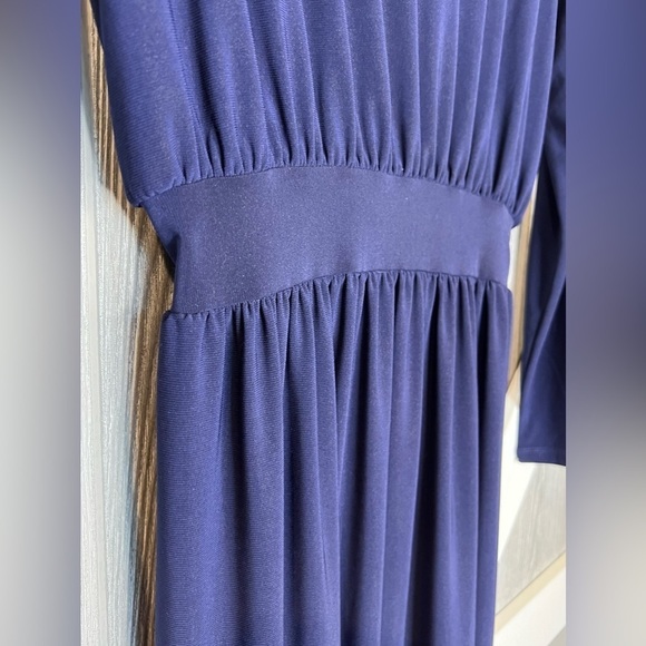 319. NWT Koh Koh Long Sleeve Formal Navy Dress Medium - Picture 4 of 7